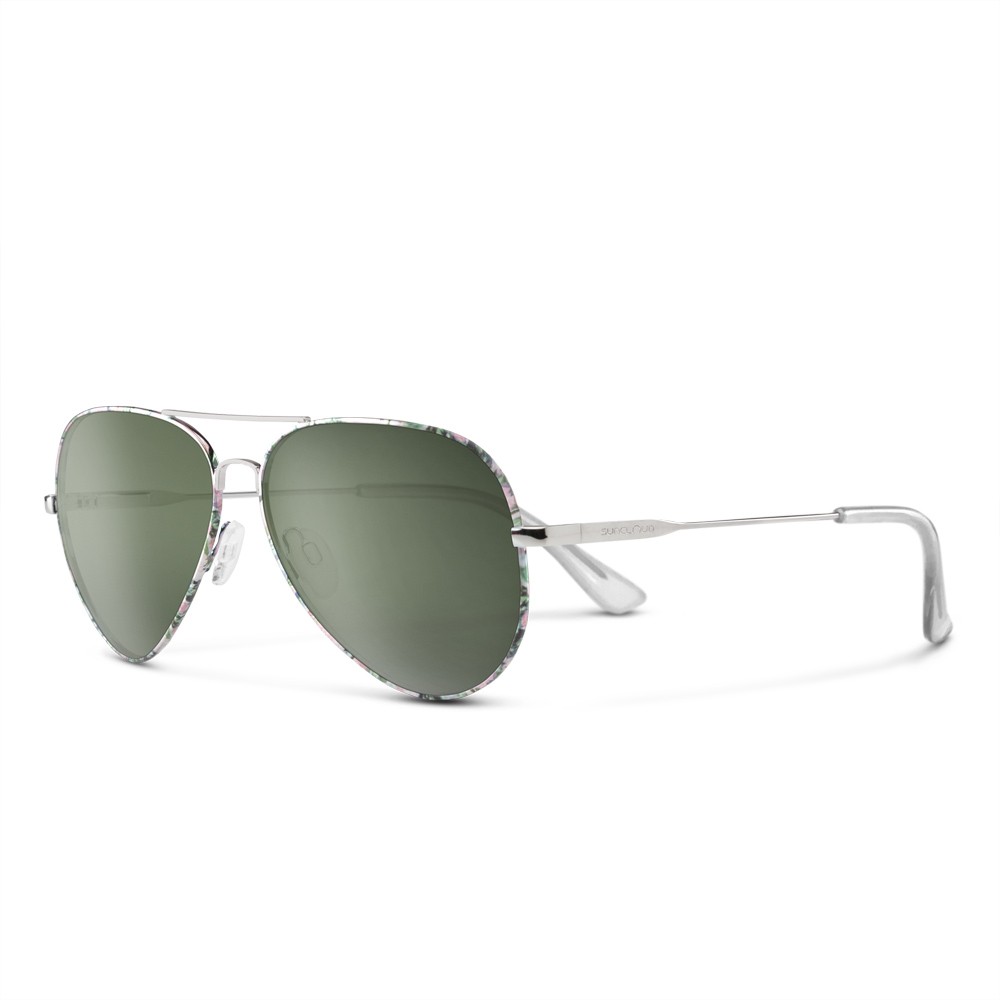 SUNCLOUD Hard Deck Sunglasses – Floral – Gray Green