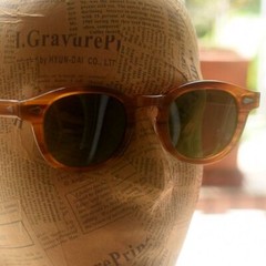 Vintage green-yellow polarized sunglasses mens johnny depp dark blonde glasses