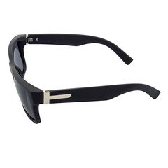 ENZO – Modern Sports Thick Square Sunglasses Matte Black Smoke