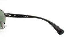 Ray-Ban Sunglasses RB 3386 004 71 Shiny Gunmetal on Black Green 63mm with Case