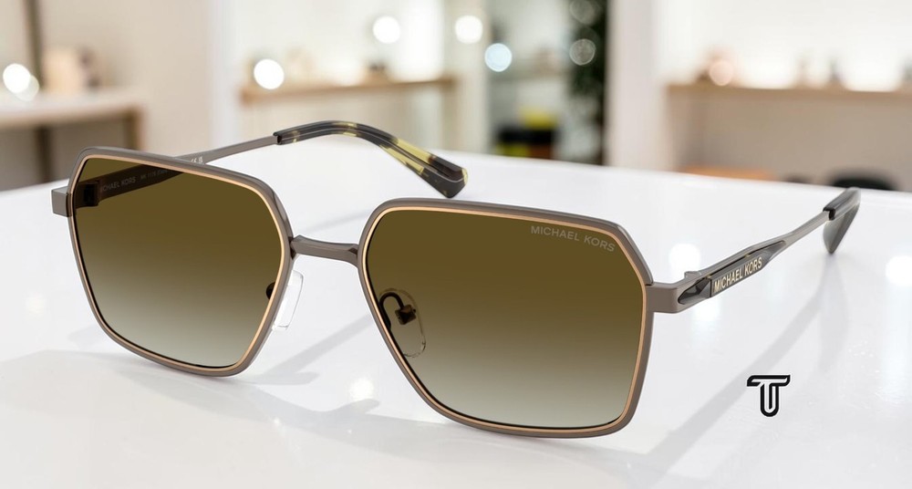 MICHAEL KORS MK1176 10017Z Dana Point Matte Husk Olive Grad 57mm Mens Sunglasses