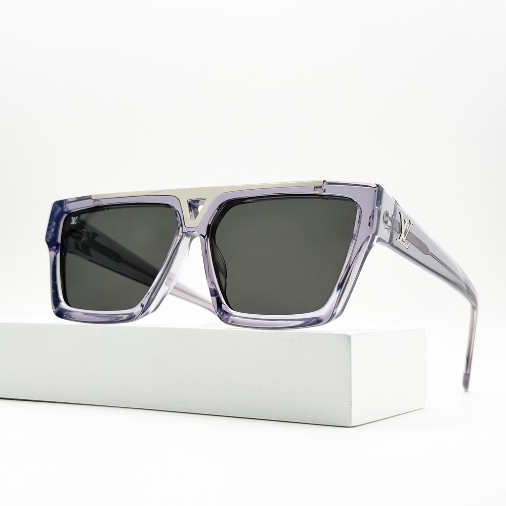 Louis Vuitton Z1502E Evidence Sunglasses Transparent Gray Black Lens 61-13-145