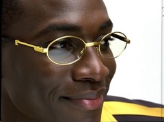 Men’s Hip Hop Clear Lens Vintage Oval Gold Frame Retro Wood Grain Glasses