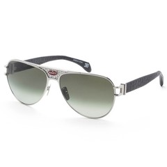 Bugatti Men’s 42 mm Sterling Silver Black Sunglasses 11-SS