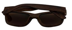 Perry Ellis Mens Sunglass Wood Strip Plastic Square, Solid Brown Lens PE71 2