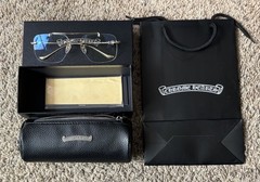 Chrome Hearts Gold “FLUID” Model Rimless Designer Eyeglasses (58-18-147mm)