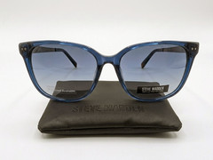 Steve Madden Percy Navy Midnight 56-17-145 Blue Sunglasses with Pouch Case
