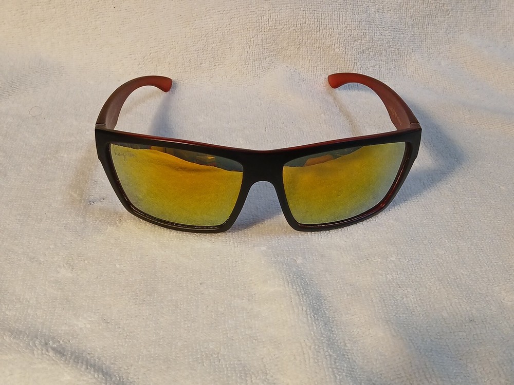 Hang Ten Sunglasses HT53B-DZ Black/gold Mirror Lens Square 60-17-128mm