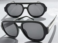 Men’s Classic Vintage Retro Style SUNGLASSES Thick Black Acetate Frame Dark Lens
