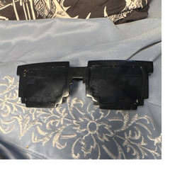 Unisex Adults Black Square Sunglasses, Solid Plastic Frame, Tinted Lenses