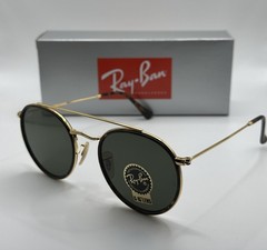 Ray-Ban RB3647N 001 51-22 Round Double Bridge Gold Frame G-15 Lens 51mm-Havana