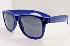 Retro Style Blue Designer Sunglasses with Black Lenses Unisex Adults