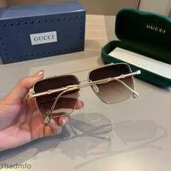 Gucci 17482 Classic Metal Square Sunglasses Aviator Fashion Sunglasses