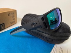 Costa Del Mar Men’s Diego Matte Black /Green Mirror Polarized Sunglasses 580p