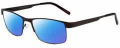 Gotham Style 11 Mens Designer Polarized BIFOCAL Reading Sunglasses in Brown 59mm