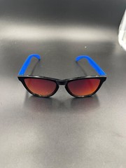 Oakley Frogskin Polished Black/Blue w/Ruby Iridium Lenses
