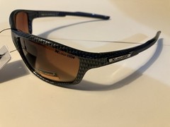 X Loop HD Sunglasses 8XHD336904 Amber Brown Lens 3369 Black Gray Carbon Fiber