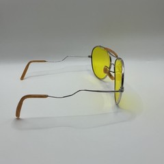 Vintage Unknown Optical Similar to American Optical Yellow Aviators W/Case