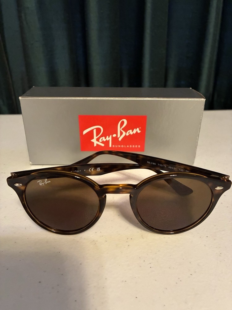 Ray-Ban RB2180 710/73 Light Havana Sunglasses With B-15 Brown Lenses 49mm