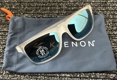 Kaenon Clarke Polarized Sunglasses Matte Black Ultra Pacific Blue Mirror