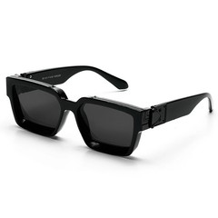 Luxury Retro Square Sunglasses – Black Millionaire Style UV400 Sunglasses for Me