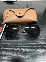 Ray-Ban RB3362 Cockpit Aviator Sunglasses 002/58 Polarized Black 59mm w/ Case