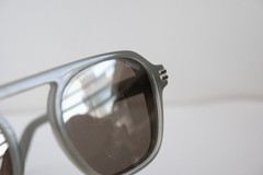 ZEGNA Round SUNGLASSES 51mm EZ 0241 Gray/Tan mirrored solid Made in Italy $465