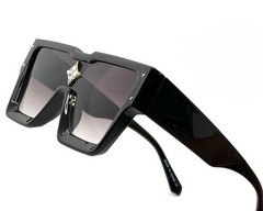 Trendy Sunglasses Oversized Flat Lens Black Lens Hip Hop Stylish UV400 Fashion
