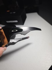 Oakley Meta Vanguard OW8001 Shield Sunglasses Black Frame Gold Mirrored