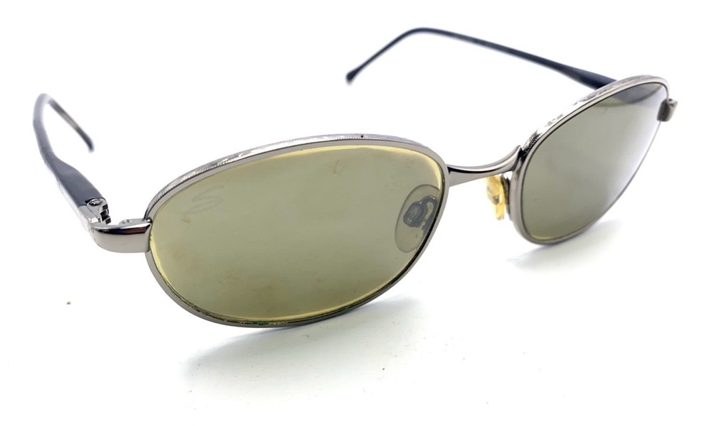 Serengeti 6793 Gunmetal Gray Black Round Oval Sunglasses Gray Lens Italy Unisex