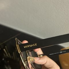Versace MOD. 2199 1002/81 Polarized Square Sunglasses Black/Gold 56-18 145