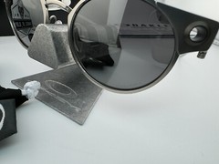 OAKLEY DEADBOLT SATIN CHROME WITH PRIZM BLACK SUNGLASSES OO6046-01 RARE NEW