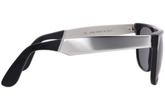 RetroSuperFuture Flat Top 766 W12 Sunglasses Black/Silver/Solid Grey Zeiss 55mm