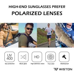 Sports Polarized Sunglasses for Men Women Tr90 Rimless Frame for Running Fish…