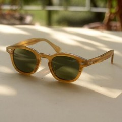 Johnny Depp Green sunglasses G15 polarized sunglass men blonde acetate glasses