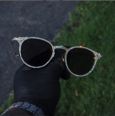 Diamond Jewelry Luxury Sunglasses Hip Hop Iced Out Moissanite 925Silver Glasses
