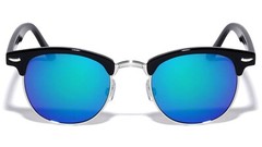 Retro Vintage Polarized Sunglasses Mens UV400 Half Metal Frame Club Sunglasses