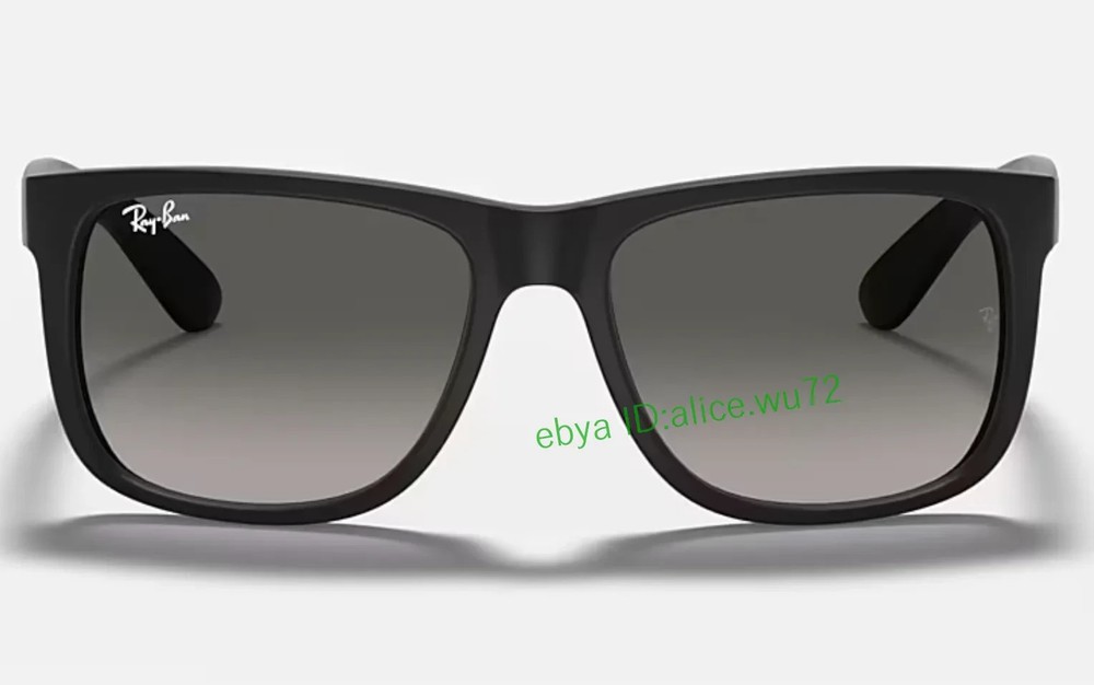Ray-Ban Justin RB4165 54mm Unisex Sunglasses gloss Black Gray Lens Shades