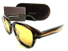Authentic Tom Ford Garret 50E 49mm Men’s Havana Sunglasses Luxury Italy