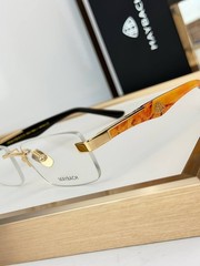 Maybach Rimless Eyeglasses Gold Rectangle Frame Brown Marble Temples Germany