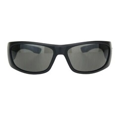 Mens Locs Sunglasses Matte Black Oval Rectangle Wrap Around Brown Wood Pattern