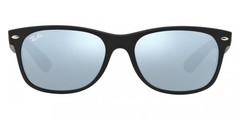 New Ray-Ban Square Sunglasses RB2132 622/30 Black Nylon Silver 52mm