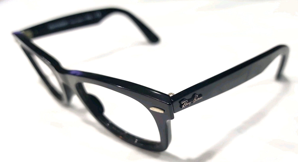Ray Ban RB2140 901 Black Wayfarer Scratched Sunglasses Frame 50-22 READ