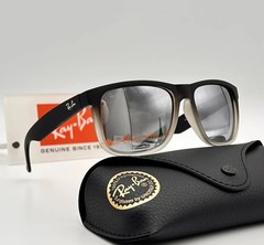 Ray-Ban RB4165 Justin Classic Matte Grey Silver Mirror Polarized Sunglasses 54mm