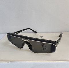Authentic Balenciaga BB0003S 001 Sunglasses Black Frame Grey Lens 99mm Unisex