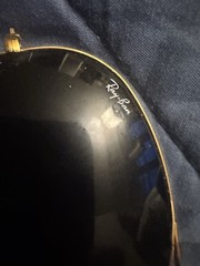 Ray-Ban Men’s Aviator Sunglasses Gold Metal Frame Black G-15 Glass Lenses