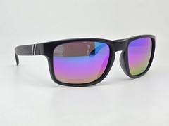 Blenders Canyon Black Orb Matte Black Polarized Blue Fade Mirror Sunglasses