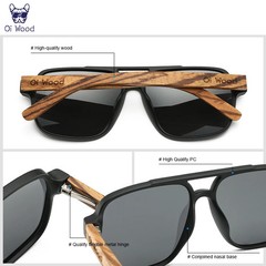 Oi Wood Sunglasses for Men Wood Sun Glasses Man Eyeglasses Polarizing Glasses.