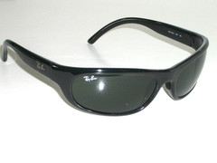 RAY-BAN RB4033 601 PS SHOT RECTANGLE G15 UV CRYSTAL LENS GLOSSY BLACK SUNGLASSES
