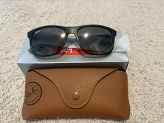Ray-Ban ORBB4181 Men’s Sunglasses Blue Frame Dark Grey Lens Solid 145mm